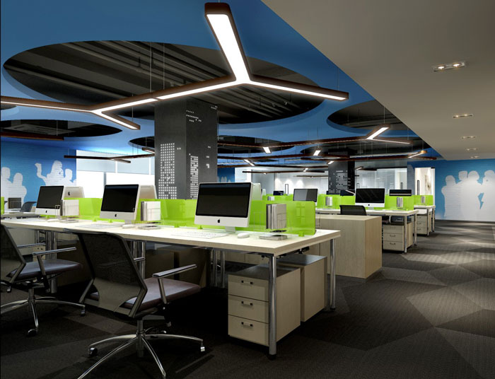 集團辦公空間辦公區裝修設計效果圖