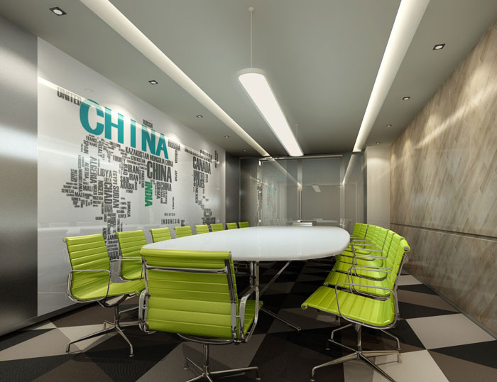 集團辦公空間會議室裝修設計效果圖